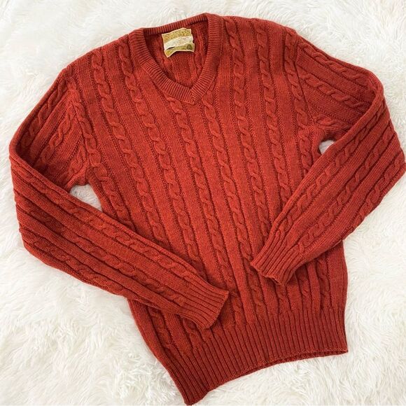 Vintage Sweaters - Vintage 70's Virgin Wool Pullover Sweater